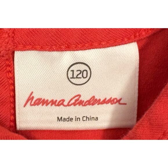 Hanna Andersson Flutter Sleeve Twirl Dress Size 120 (6/7) Colorblock Tiered - Picture 2 of 5